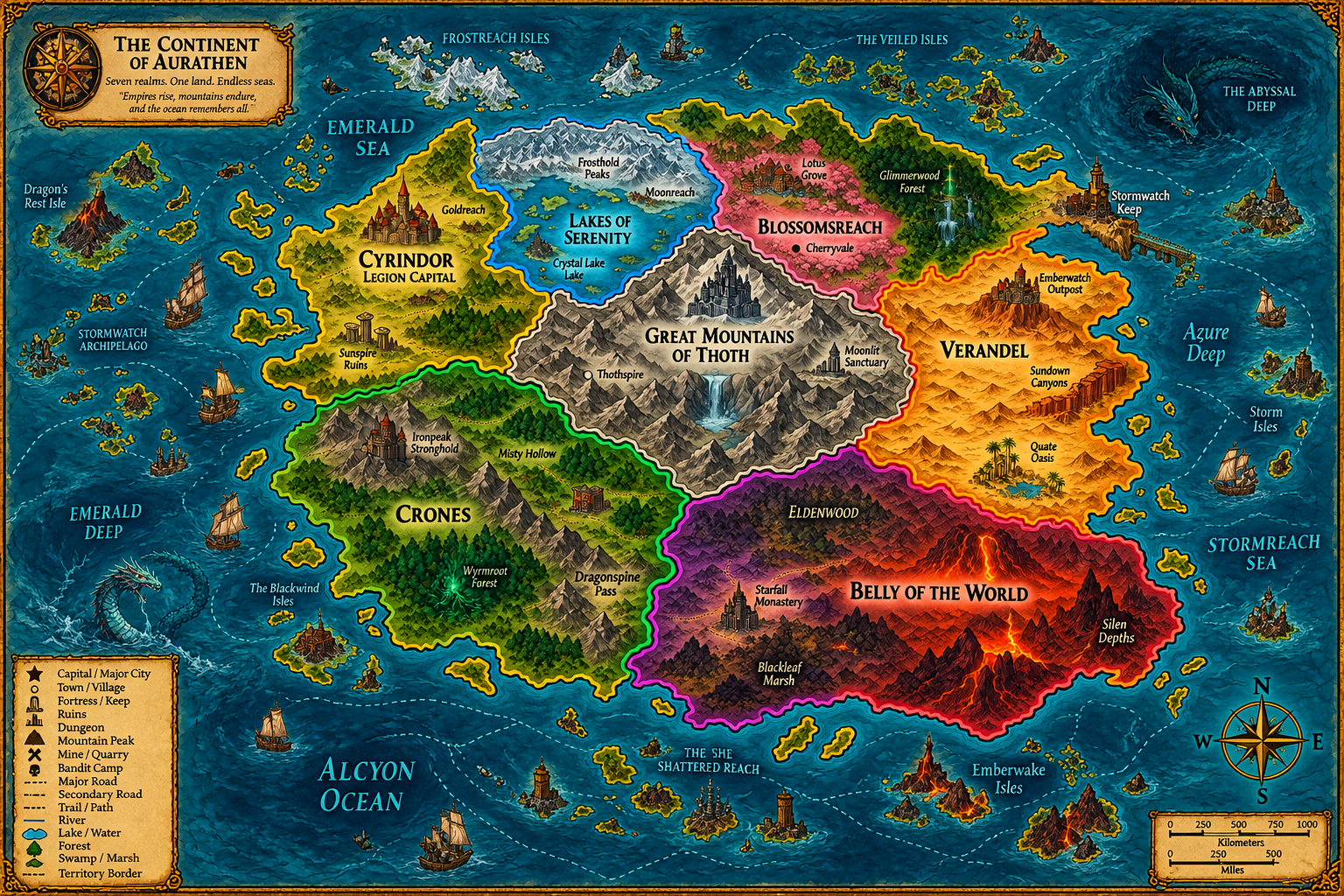 Continent of Aurathen